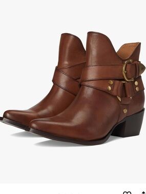 Frye Sacha Multi Strap Bootie - Women's Leather & Suede Boots, Chunky Block Heel